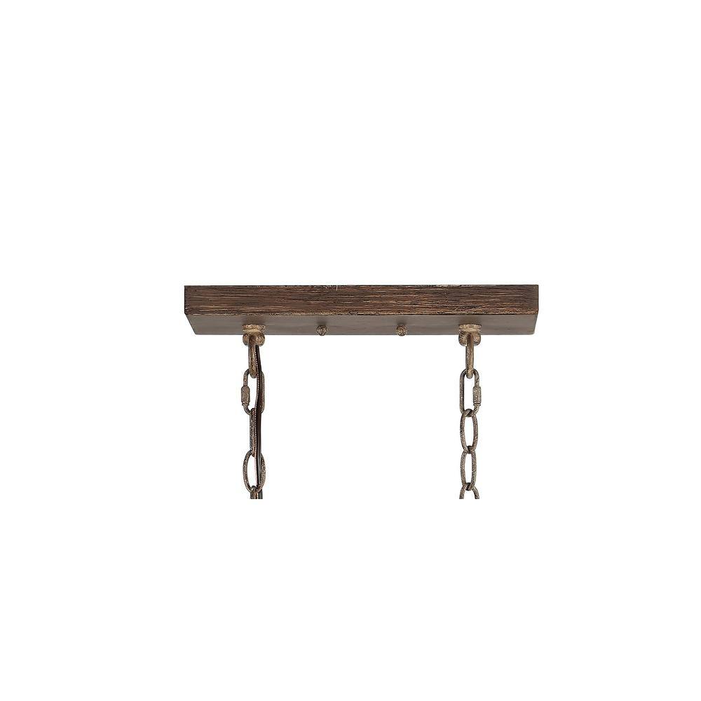 Zeniba 36" Rustic Farmhouse LED Pendant with Seeded Glass - Oil-rubbed Bronze