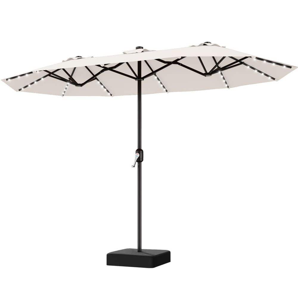 13FT Double-Sided Patio Umbrella in White with 48 Solar LED Lights price history on PriceWatchPro