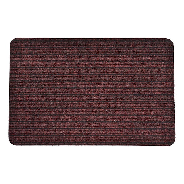 EVIDECO French home goods Evideco Outdoor Front Door Mat Chloe Polypropylene Latex Rug 16 in. x 24 in. Maroon