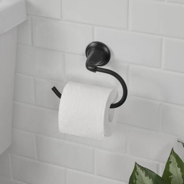 Glacier Bay Oswell 4-Piece Bathroom Accessory Set, Matte Black, Size: 24 in