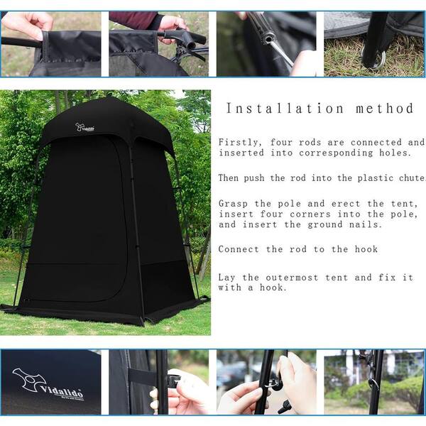 Oyezvary 7.2 ft. x 5 ft. Portable Outdoor Shower Tent Oyezvary 7.2 ft. x 5 ft. Portable Outdoor Shower Tent