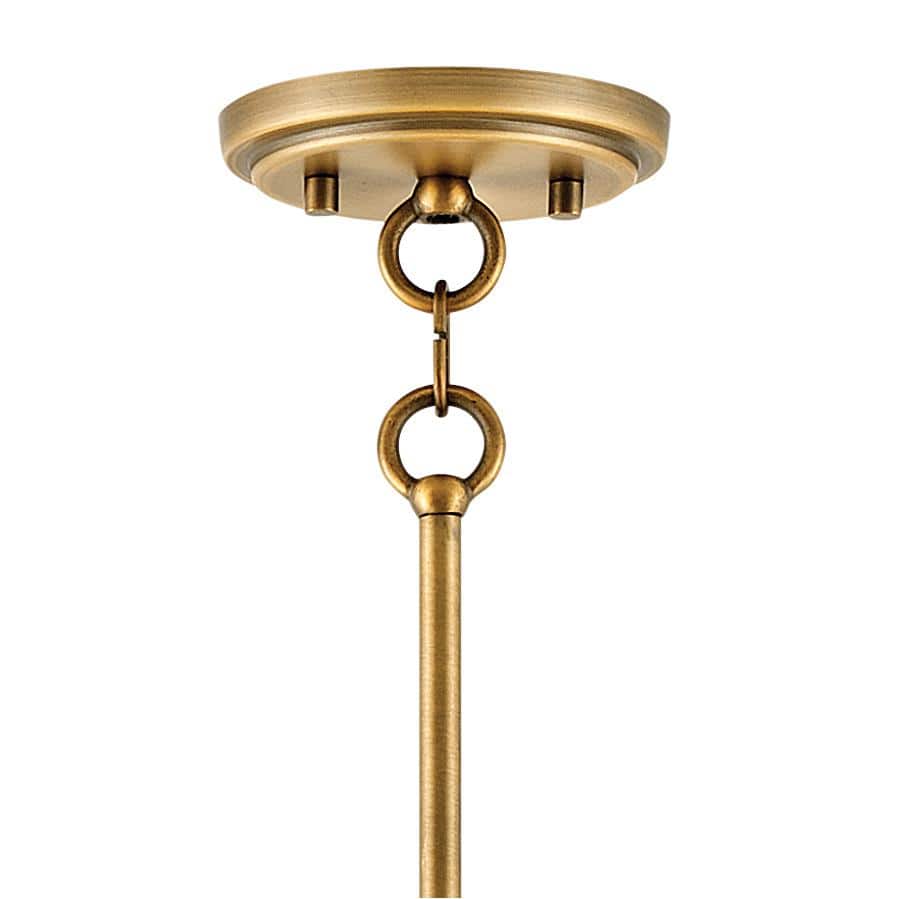 Matte Grey and Lacquered Dark Brass Drum Pendant Light