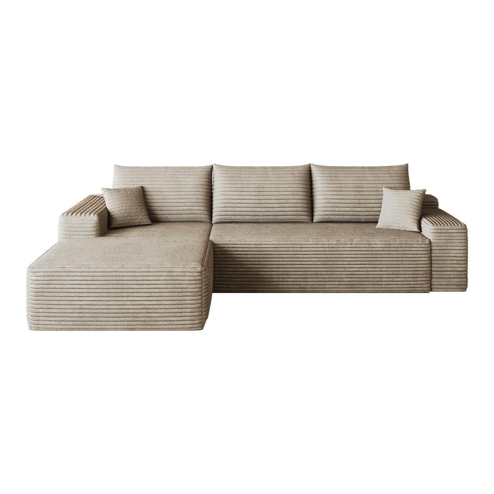 107 in. Cloud Modular L-Shape Corduroy Sectional Sofa with Deep Seat, No Assembly Required in Camel price history on PriceWatchPro