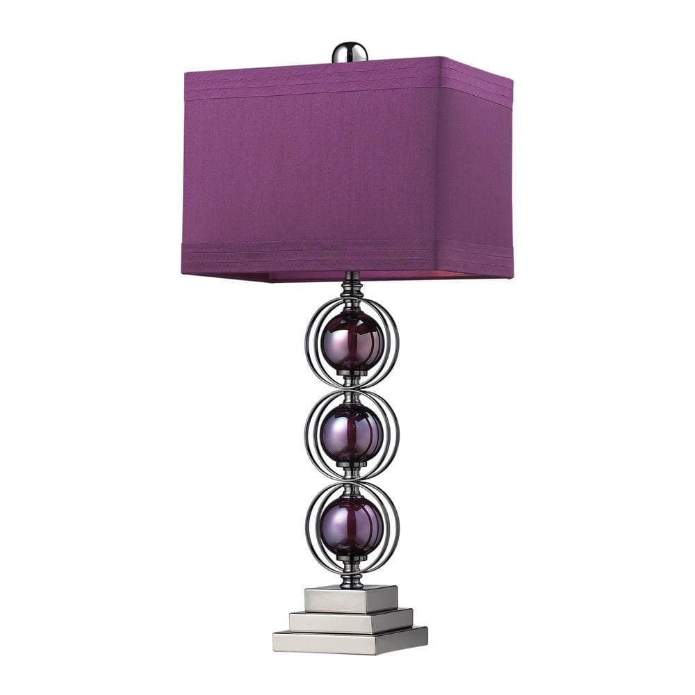 Titan Lighting Alva Contemporary 27 In, Purple Touch Table Lamps