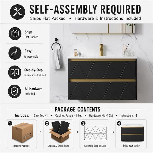 DELUXE DL LIVING Steve 31 in.W x 19 in.D x 18 in.H Single Sink