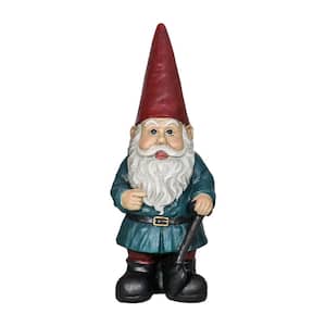 34.4 in. Cement Outdoor Garden Statues Yard Decorations Statues with Santa Claus Design for Home Decor, Christmas Gift