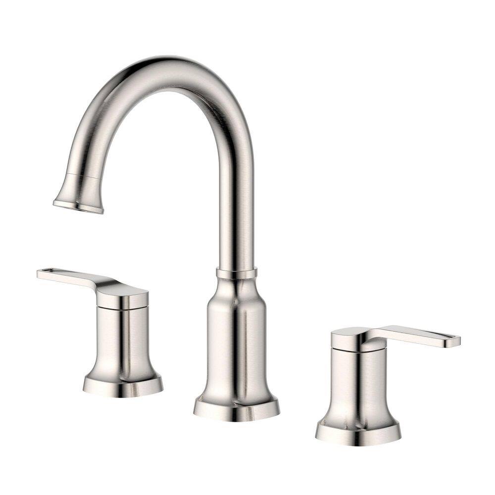 Arti 8 in. Widespread Two Handle Bathroom Sink Faucet in Brushed Nickel price history on PriceWatchPro