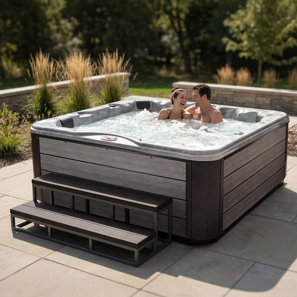 American Spas 6-Person 45-Jet 240-Volt Premium Acrylic Lounger Spa