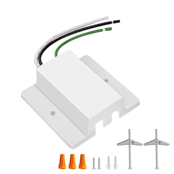White Floating Canopy Single Circuit Track Lighting Connector for H-Track