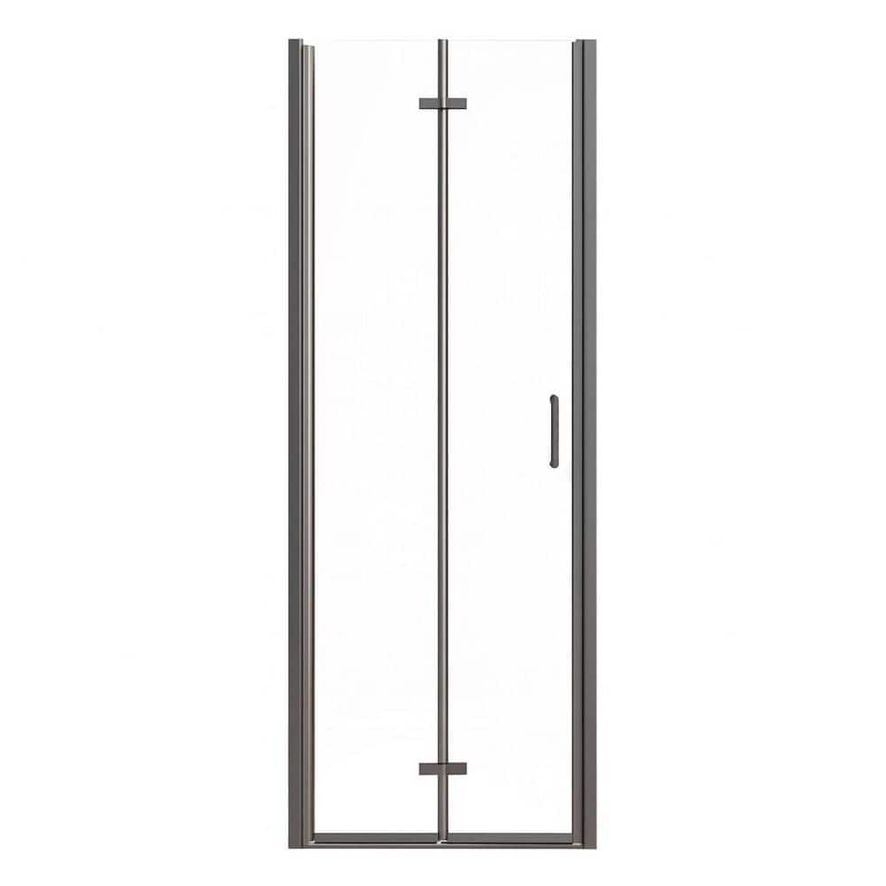 32-33.5 in. W x 72 in. H Frameless Bi-Fold Shower Door in Matte Black with Tempered Glass, Space-Saving Foldable Design price history on PriceWatchPro