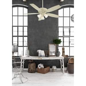 Classica 54 in. Integrated LED Indoor Provencal Blanc Ceiling Fan with Remote