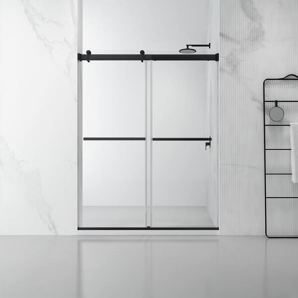 ROSWELL Spezia 64 in. W x 76 in. H Double Sliding Seimi-Frameless