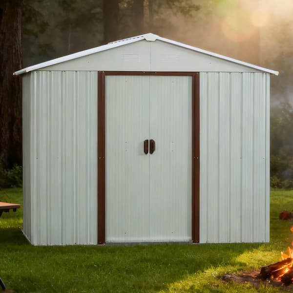 6 ft. x 5 ft. Metal Shed with Metal Foundation and Double Door (30 sq. ft. )