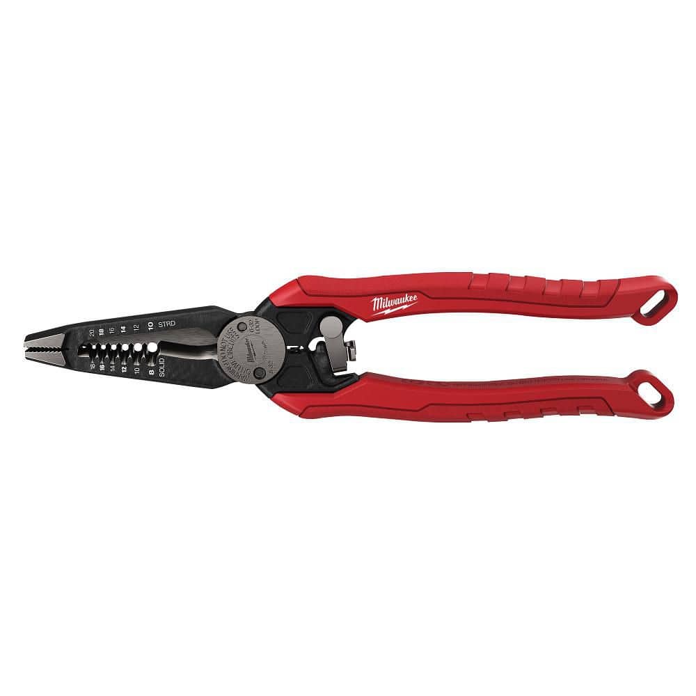9 in. 7-in-1 High Leverage Combination Wire Stripper/Cutter Pliers