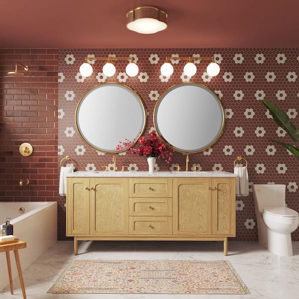 SIGNATURE HARDWARE Lentz 8 in. Widespread Double Handle Bathroom