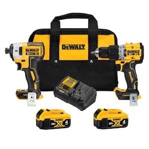 20V MAX Cordless Brushless 2 Tool Combo Kit with (2) 4.0Ah Batteries and Charger
