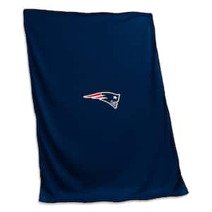 New England Patriots Navy Polyester Sweatshirt Blanket