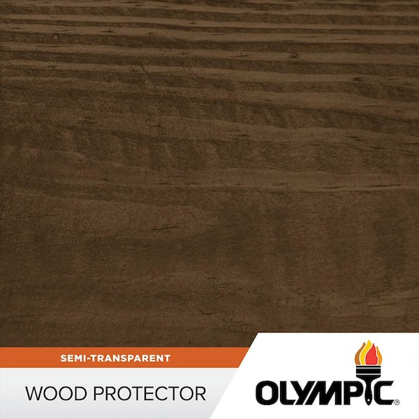 Olympic Wood Protector 1 gal. ST-2015 Espresso Exterior Semi-Transparent Stain Plus Sealer in One