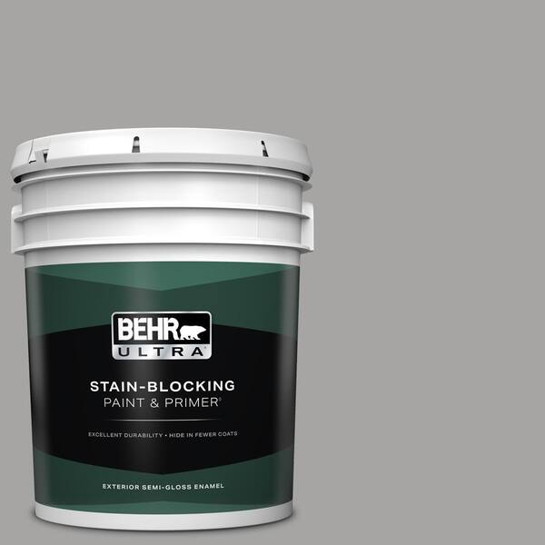 BEHR ULTRA 5 gal. #PPU26-07 Smokey Wings Semi-Gloss Enamel Exterior Paint & Primer