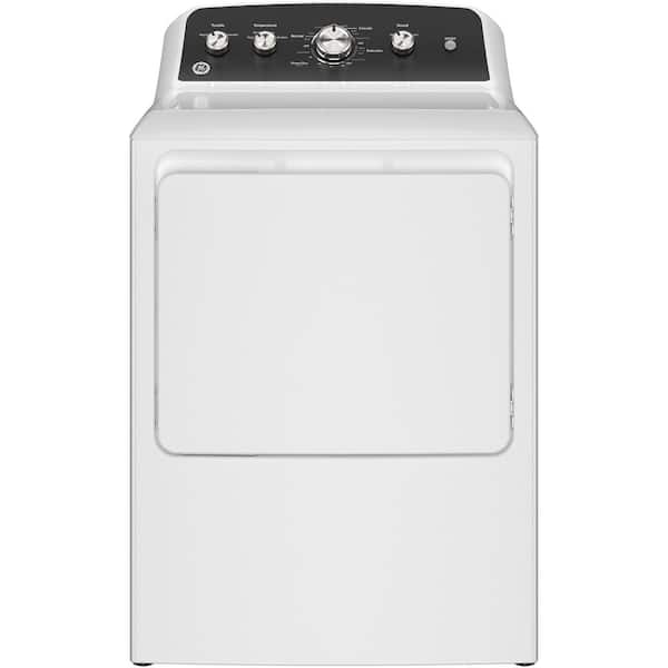 GE 7.2 cu. ft. vented Electric Dryer in White with Auto Dry and Extended Tumble