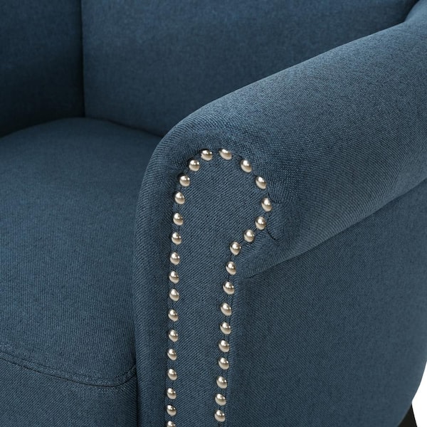 Navy blue studded discount chair