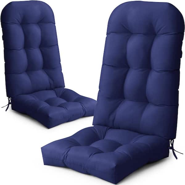 Crestlive Products 50 in. x 20 in. Deep Seat Outdoor Adirondack Chair Cushion in Navy (2-Set)