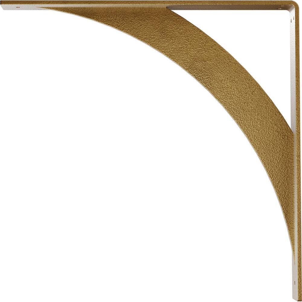 Legacy Hammered Gold 18" Industrial Steel Bracket for Shelves and Countertops