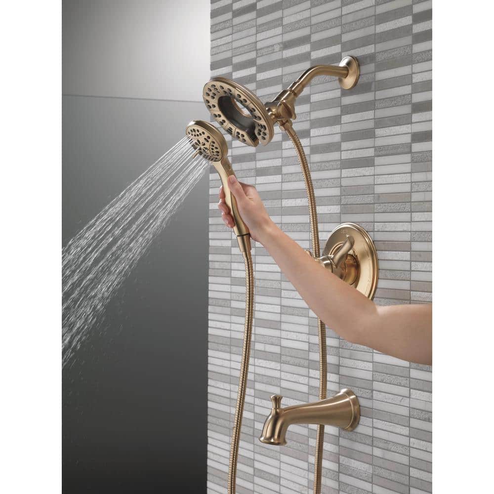Champagne Bronze Dual-Function Tub and Shower Faucet Set
