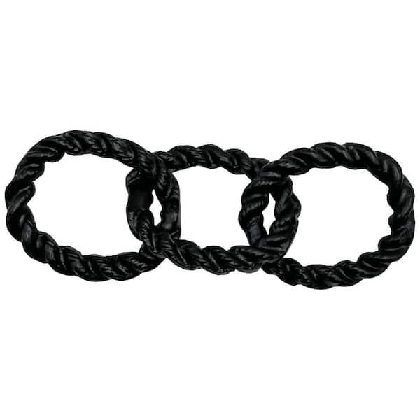 Twisted Series Black 2 in. x 4.5 in. Chain Aluminum Metal Decorative Sculpture