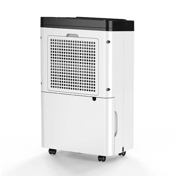50 pt. 4,500 sq. ft. Dehumidifier for Home in White with Drain Hose, Bucket, Continuous Run, 24H Timer, 35dB Sleep Mode