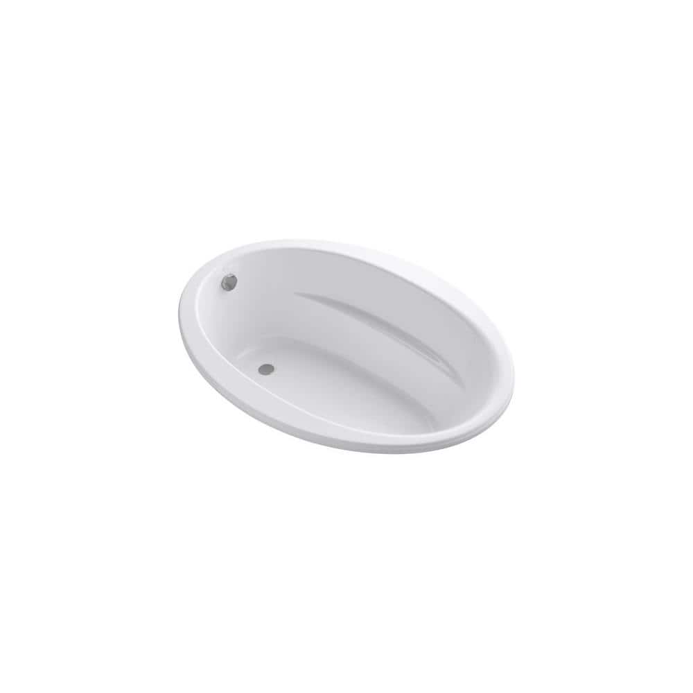 KOHLER Sunward 5 ft. Reversible Drain Acrylic Soaking Tub in White K