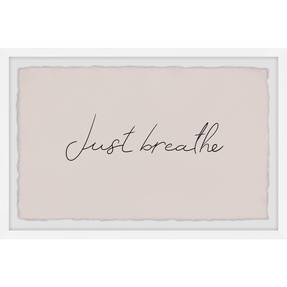 Just Breathe II by Marmont Hill Framed Typography Art Print 8 in. x 12 in.