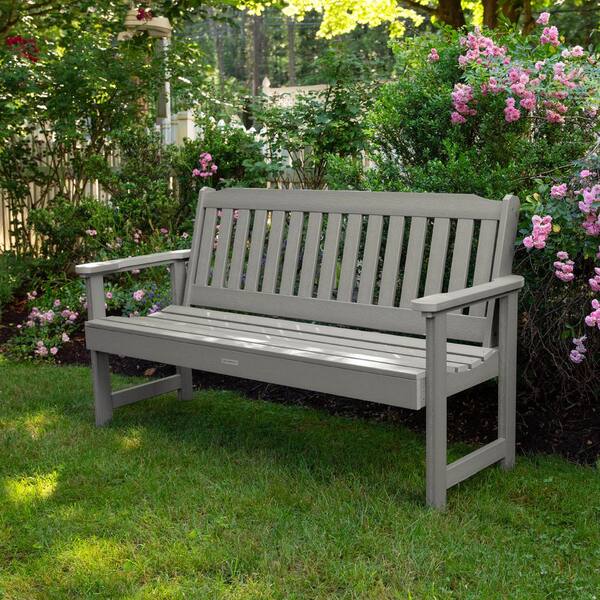 Highwood 5 ft. 2-Person Harbor Gray Recycled Plastic Outdoor Bench