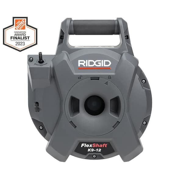 RIDGID K9-12 FlexShaft Wall-to-Wall Drain Cleaner, 1/4 in. x 30 ft. Cleans 1-1/4 in. to 2 in. Pipes to Full Flow Capacity