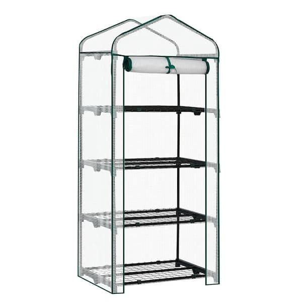 27 in. W x 19 in. D x 62 in. H PE-Covered Portable Greenhouse