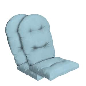 21.5 in. x 30 in. Oceantex Outdoor Plush Modern Tufted Adirondack Cushion, Sky Blue (2-Pack)