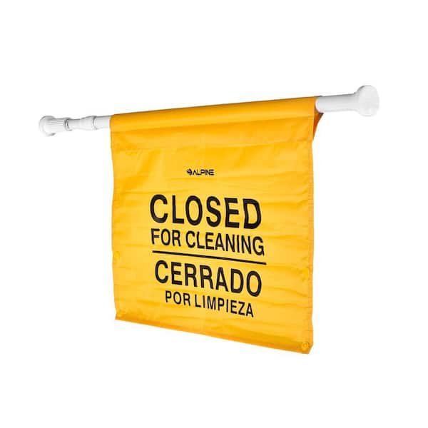 18 in. Safety Wet Floor Hanging Sign with Multi-Lingual Closed for Cleaning Imprint (4-Pack)