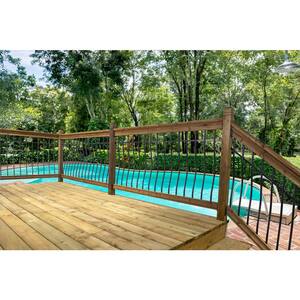 3 ft. 6 in. x 6 ft. Tuscany Brown Treated Level Railing Kit