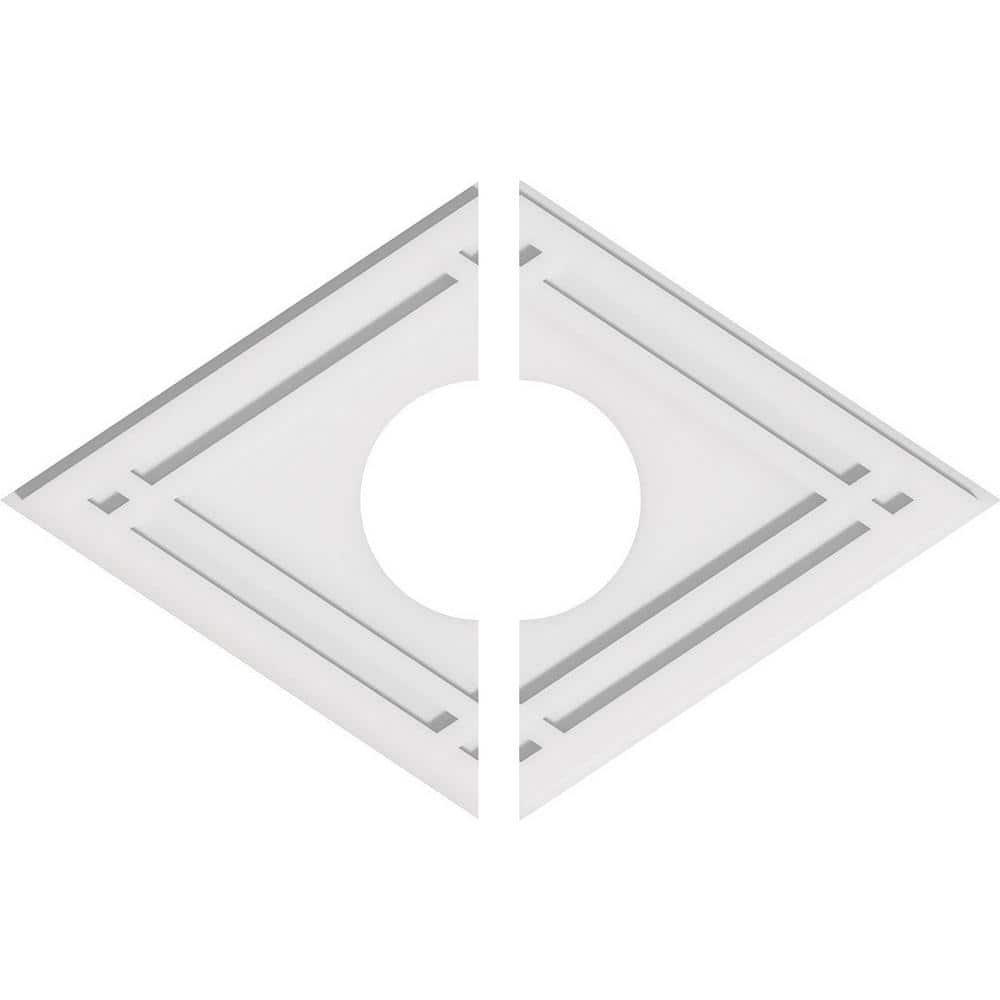 28 in. W x 18-5/8 in. H x 7 in. ID x 1 in. P Diamond Architectural Grade PVC Contemporary Ceiling Medallion (2-Piece) price history on PriceWatchPro
