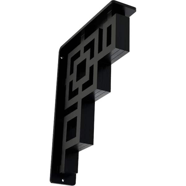 Ekena Millwork 2 in. x 10 in. x 7-1/2 in. Wrought Iron Triple Center Brace Eris Bracket