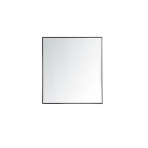 Medium Rectangle Black Modern Mirror (40 in. H x 36 in. W)