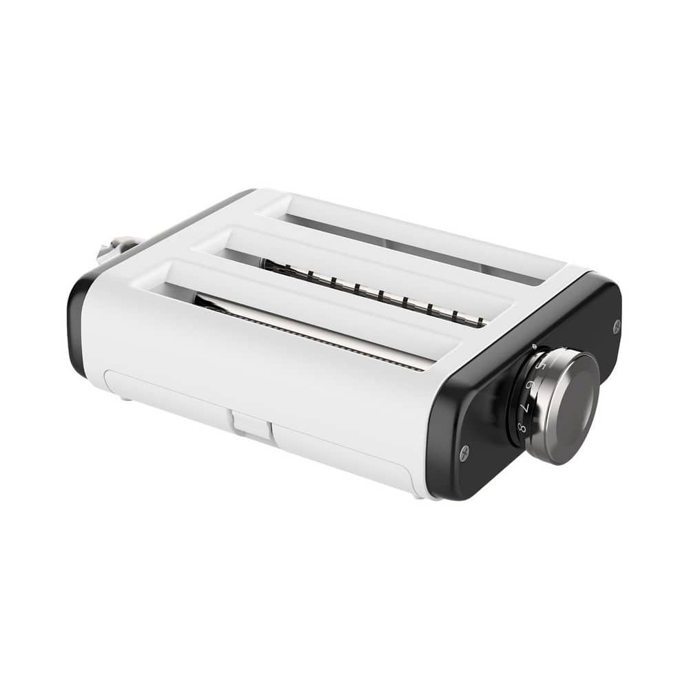 Stainless Steel 3-in-1 Pasta Maker Attachment with Dough Roller, Spaghetti and Fettuccine Cutter for Stand Mixers