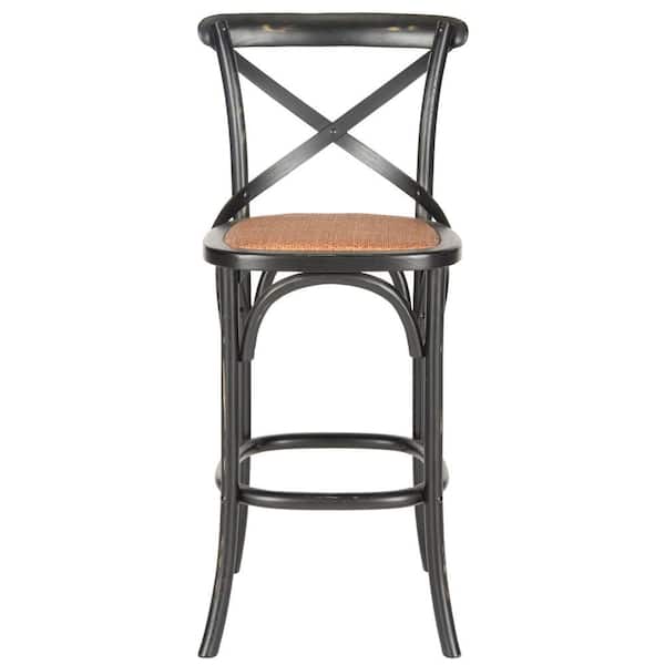 SAFAVIEH Franklin 30.7 in. Black Bar Stool