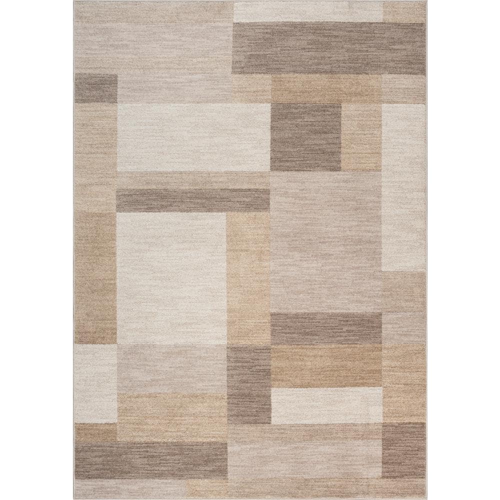 Luxe Layers Taupe 5 ft. x 7 ft. Area Rug