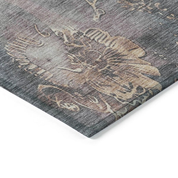 Chantille Machine Washable Indoor/Outdoor Abstract ACN1869 Gray 2 ft. x 3 ft. Accent Rug