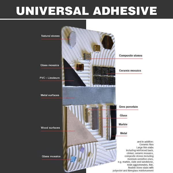 Tile and The Home Doctor Depot Glass Adhesive LitoelasticEVO The Litoelastic Tile lb. 11lb Stone EVO 11 -