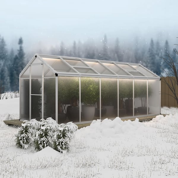 VEIKOUS 6 ft. W x 12 ft. D Polycarbonate Walk-in Greenhouse for