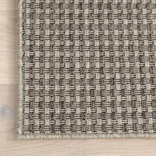nuLOOM Alayna Textured Geometric Light Grey 4 ft. x 6 ft