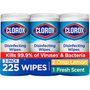 75-Count Crisp Lemon and Fresh Scent Bleach Free Disinfecting Cleaning Wipes (3-Pack)