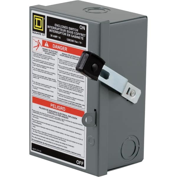 Square D 30 Amp 2-Pole Non-fusible General-duty Disconnect in the